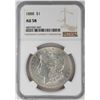 Image 1 : 1888 $1 Morgan Silver Dollar Coin NGC AU58