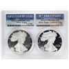 Image 1 : 1986-S & 2016-W $1 Proof American Silver Eagle Coin Set PCGS PR69DCAM