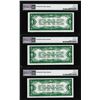 Image 2 : (3) Consecutive 1928A $1 Funnyback Silver Certificate Notes Fr.1601 PMG Choice Uncirculated 64EPQ
