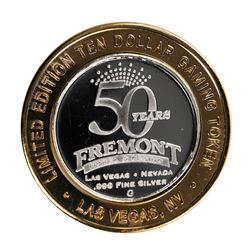 .999 Fine Silver Fremont Casino Las Vegas $10 Limited Edition Gaming Token