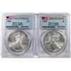 Image 1 : Lot of 2008-2009 $1 American Silver Eagle Coins PCGS MS70 First Strike