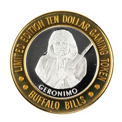 .999 Silver Buffalo Bills Resort & Casino Primm, NV $10 Limited Edition Gaming Token