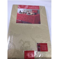 Damask Tablecloth Christmas Ribbons (60in x 144in)