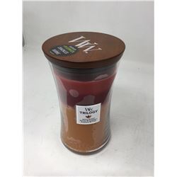 WoodWickTrilogy Apple Basket Spiced Blackberry and Pumpkin Butter Candle