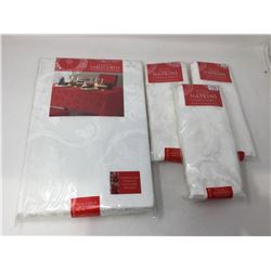 Damask Tablecloth (60in x 104in) and Cloth Napkins