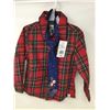Image 1 : (12 Month) Plaid Button Up Shirt and Reindeer Tie