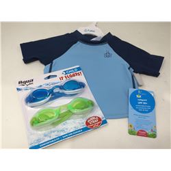 SPF Rashgaurd (18mths) and Goggles