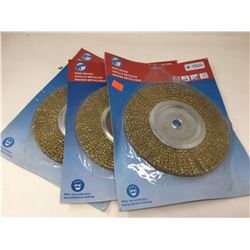 Lot of 3 - 7 inch wire wheels