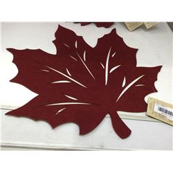Set of 12 Maple Leaf 18x18 inch reversible placemats