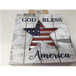 God Bless America Box Sign