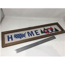 Home 24 inch framed linen sign