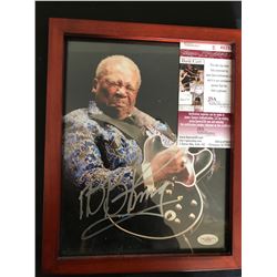 BB KING SIGNED AND FRAMED 8 X 10 ( JSA COA)