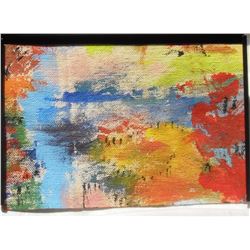 89LA LangdonArt original painting for table, selve, paperweight on desk at home or office - peinture