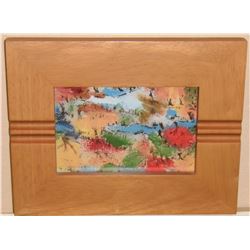 18LA LangdonArt original painting for table, selve, paperweight on desk at home or office -peinture