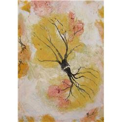 Peinture LangdonArt Feuilles d'Halloween Tombantes- LangdonArt painting Halloween Fallen Leaves