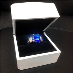 Tanzanite 6ct Main Stone Marked 10kt Woman's Ring With LED Case