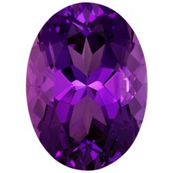 Natural Oval Cut Fine Brazilian Rich Royal Purple Amethyst