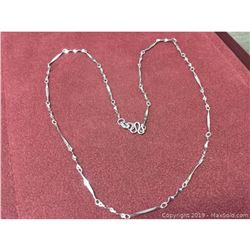Elegant Twist Link Sterling Silver 925 Necklace