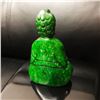 Image 3 : Chinese Hand Carved Green Jade Carved Resting Buddha Figure