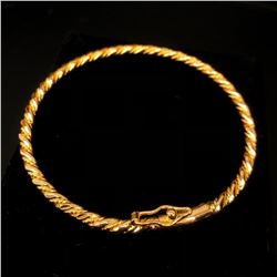 Ladies 10k Yellow Gold Plated Rope Braid Bracelet