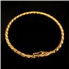 Image 1 : Ladies 10k Yellow Gold Plated Rope Braid Bracelet
