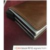 Image 2 : Genuine Stitched Leather Smart Wallet With Spring Load Card Release
