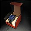 Image 2 : Mens L.A. Banus Neptune Cobalt Blue Chronograph Breathable Genuine Leather Band Watch