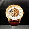 Image 2 : Forsining Wrist Watch Skeleton Dial with Mechanical Movement Men