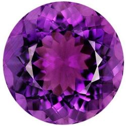 Rich Midnight Purple Natural Amethyst - Round Cut Graded AAA - Brazil Mined