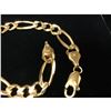 Image 3 : Italian Made 14K Solid Yellow Gold Figaro Link Bracelet