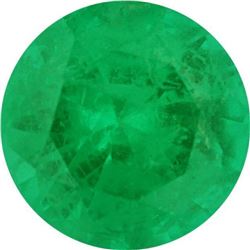 Medium-Fine Round Cut Natural Green Emerald - AA+ Grade - Zambia Mined