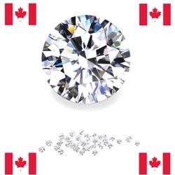 CANADIAN MINED NATURAL HEARTS & ARROWS DIAMOND MELEE *ROUND* - VVS2-VS1 - E - PRECISION CUT