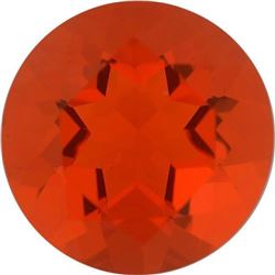 Rich Round Cut Natural Orange Red Mexican Fire Opal - Fine AAA Grade - Mexico Mined