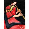 Image 2 : Oriental Oil On Canvas Signed Painting Of Musician