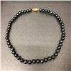 Image 1 : Akoya Black Pearl Ladies Hand Knotted Necklace With 53 Pearls With Hook Clasp