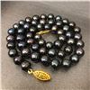 Image 4 : Akoya Black Pearl Ladies Hand Knotted Necklace With 53 Pearls With Hook Clasp