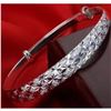 Image 1 : Ladies 925 Silver Cross Cut "The Sky Star" Bracelet Bangle