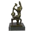 Image 4 : MOTHER & CHILD (1954) by Henry Moore Abstract Bronze Bench Sculpture 12" x 7"