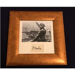 BENITO MUSSOLINI (1883-1945). Autograph professionally framed.