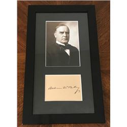 WILLIAM MCKINLEY (1843-1901). Autograph professionally framed.