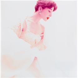 MILTON H GREENE (1922-1985) BETTINA IN GIVENCY DRESS.