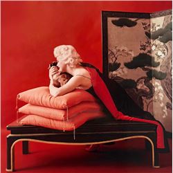 Milton H. Greene - Marilyn Monroe from Pekingese Dog Sitting , 1955