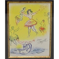 Marc Chagall - Lithograph, "Sketch for Giselle"