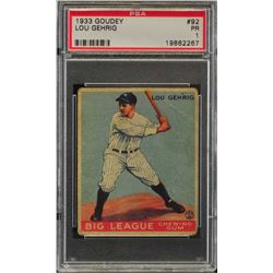 Goudey Lou Gehrig 1933 card. PSA/DNA/