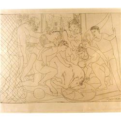 Pablo Picasso, Black & White Etching.