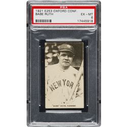 1921 E253 Oxford Confectionary Babe Ruth card