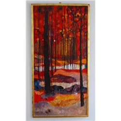 Ronald Christensen "Sun Trees" Painting.