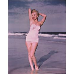 ANDRE DE DIENES (1913-1985): MARILYN MONROE in bathing suit, Tobay Beach, 1949