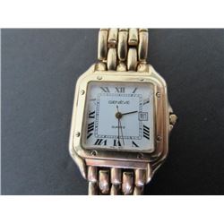 14 carat GOLD GENEVE MANS WRISTWATCH.