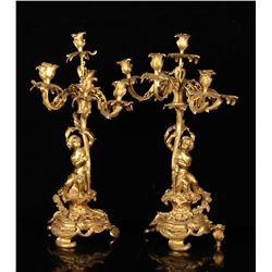 Pair of 19thC French Figural Candelabra